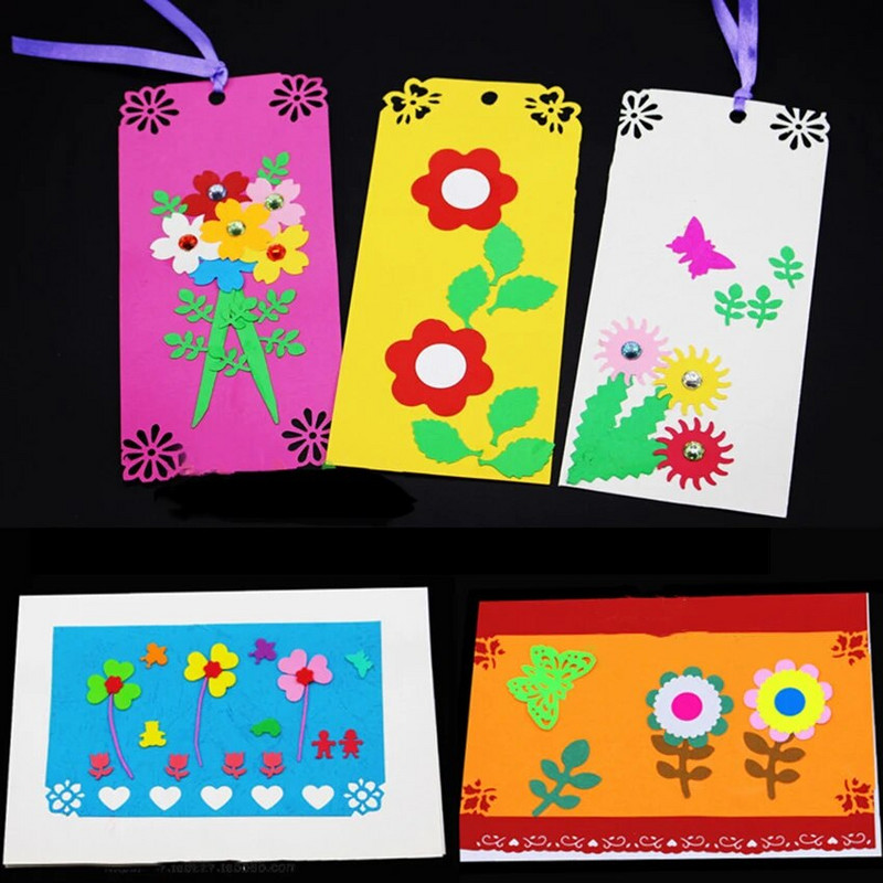 1 tk loominguline paberkaart foto DIY käsitöö lillekujuline nurgaaugustaja, visiitpaberikaart, augulõikamine kontoritarbed
