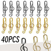 20/40 gab. Radošas mūzikas notis Veidota radoša failu skava papīra saspraude Grāmatzīmju turētājs papīra dekoratīvā saspraude biroja skolas sākumam