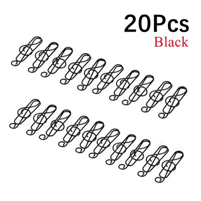 20/40 gab. Radošas mūzikas notis Veidota radoša failu skava papīra saspraude Grāmatzīmju turētājs papīra dekoratīvā saspraude biroja skolas sākumam