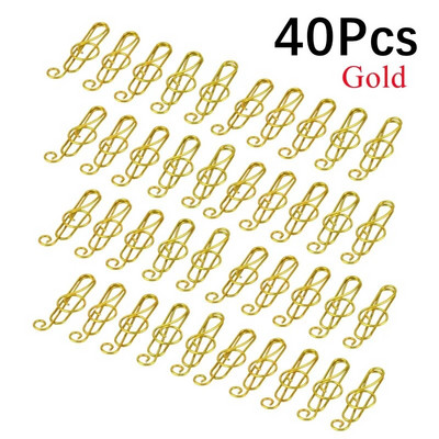 20/40 gab. Radošas mūzikas notis Veidota radoša failu skava papīra saspraude Grāmatzīmju turētājs papīra dekoratīvā saspraude biroja skolas sākumam