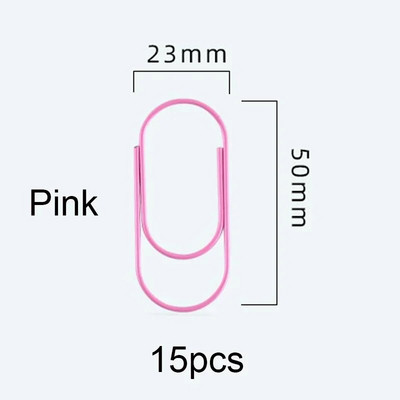 Rūpnīcas piegādes 25gb/15gb 50x25mm liela izmēra saspraudes 4 krāsās ir pieejamas lielas platas saspraudes akcijā