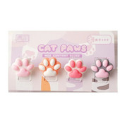 4gab Creative Cat Claw Papīra saspraudes Karikatūras Saspraudes Saspraudes Dokumenti Piezīmes Papīra Turētājs Skava Korejas kancelejas preces Skolas birojs