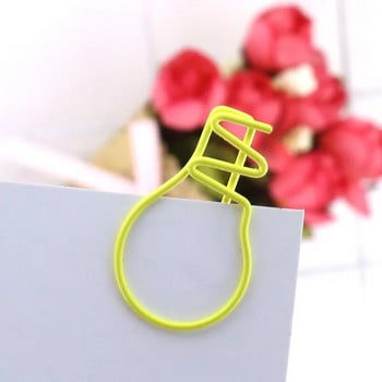 20 τεμ./πολτ λαμπτήρα Shape Paper Clips Δημιουργικό Ενδιαφέρον Κλιπ σελιδοδεικτών Υπόμνημα Κλιπ σε σχήμα Κλιπ χαρτιού για Office School Home H0145