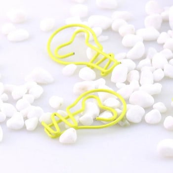 20 τεμ./πολτ λαμπτήρα Shape Paper Clips Δημιουργικό Ενδιαφέρον Κλιπ σελιδοδεικτών Υπόμνημα Κλιπ σε σχήμα Κλιπ χαρτιού για Office School Home H0145