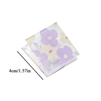 Cute Tulip Flowers Square Clip Memo Clip Διαφανές ακρυλικό χαρτικά Αποθήκευση κλιπ δεδομένων αρχείου Documents Organizer Clips