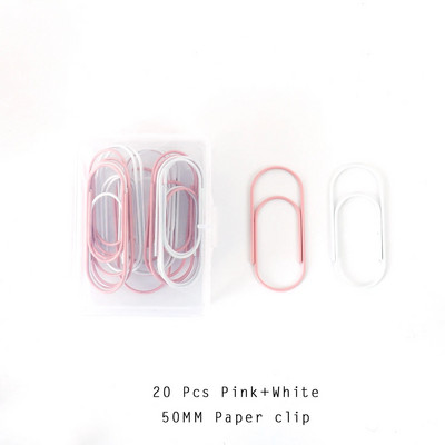 TUTU 20tk/komplekt 50mm värvilised kirjaklambrid kirjaklambrid märkmed kuulutusklambrid õpilaste kirjatarbed kooli kontoritarbed H0528