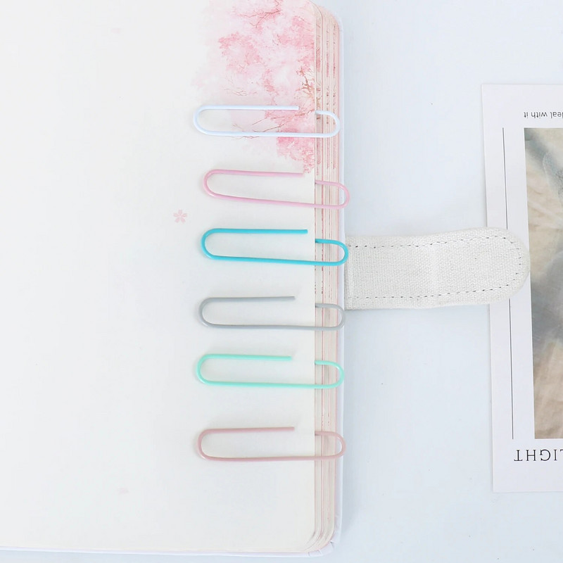 TUTU 20tk/komplekt 50mm värvilised kirjaklambrid kirjaklambrid märkmed kuulutusklambrid õpilaste kirjatarbed kooli kontoritarbed H0528