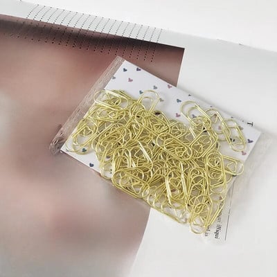 50 gab. Metāla saspraudes Nerūsējošā tērauda stieples mīlestības sirds formas papīra saspraudes biroja skolai Grāmatzīmju saspraudes iesiešanas piederumi