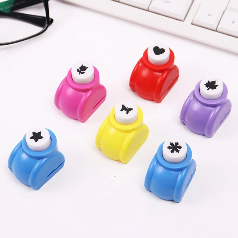 1 vnt Kawaii Student Hole Punch „Pasidaryk pats“ rankų darbo pjaustytuvas kortelių spausdinimo perforatorius Rožės širdies drugelio formos perforatorius