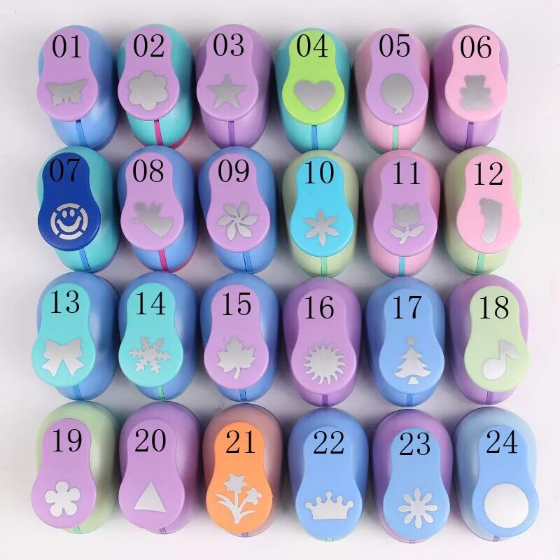 53 stila 2,5 cm ar rokām darināti amatniecības un scrapbooking rīki Papīra perforators fotoattēlu galerijai DIY dāvanu karšu perforatori Reljefa ierīce YH15