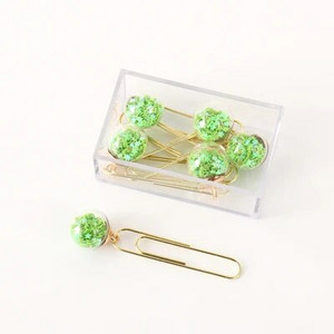 TUTU 5gab./kastē Stikla bumba Saspraudes De Papel Piezīmes DIY Grāmatzīme Metāla Saspraudes Zivju saspraudes Piezīmes Vēstuļu saspraudes H0164