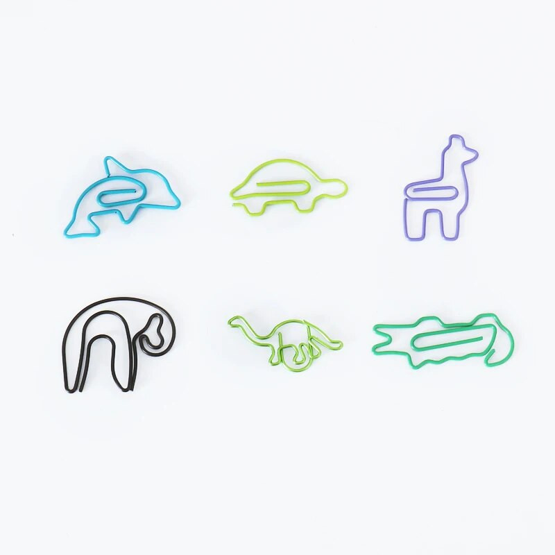 TUTU 10 tk armsad loomad dinosaurused krokodill laiskud Järjehoidja kirjaklamber Kooli kontoritarbed Papelaria kingitus kirjatarbed H0452