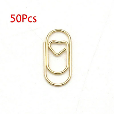 50 τεμ Mini Love Clips Metal Binder Clips Notebook Planner Σελιδοδείκτες Εισιτήρια Σφιγκτήρες Είδη βιβλιοδεσίας γραφείου Αξεσουάρ