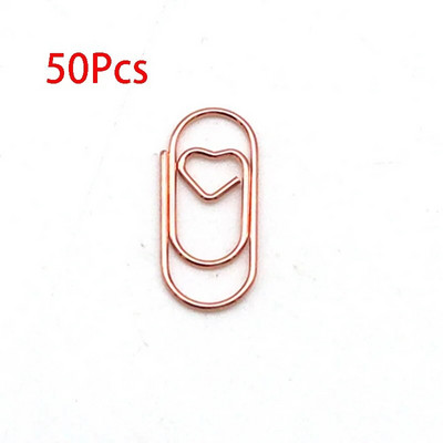 50 τεμ Mini Love Clips Metal Binder Clips Notebook Planner Σελιδοδείκτες Εισιτήρια Σφιγκτήρες Είδη βιβλιοδεσίας γραφείου Αξεσουάρ