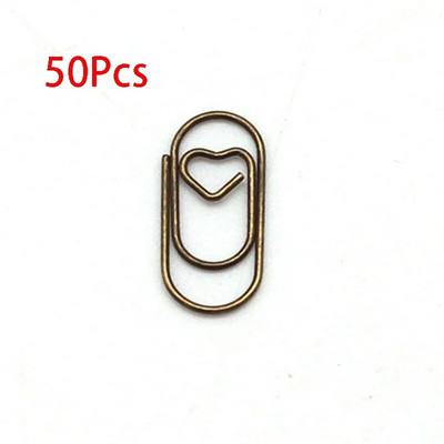 50 τεμ Mini Love Clips Metal Binder Clips Notebook Planner Σελιδοδείκτες Εισιτήρια Σφιγκτήρες Είδη βιβλιοδεσίας γραφείου Αξεσουάρ