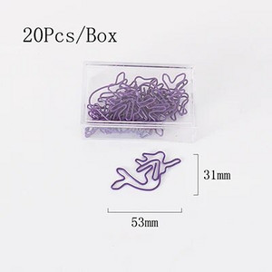 TUTU 20 tk heleroheline paberklamber Ülemteener kodus Merineitsi kujulised kirjaklambrid, mis sobivad suurepäraselt kirjaklambrite kogumiseks kontorikingiks H0181