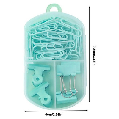 45gab daudzfunkcionālas kombinētas spiedpogas Papīra saspraudes Īkšķis Kancelejas preces Metāla caurspīdīgas iesiešanas klipšu komplekts Skolas biroja piederumi