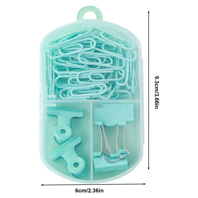 45gab daudzfunkcionālas kombinētas spiedpogas Papīra saspraudes Īkšķis Kancelejas preces Metāla caurspīdīgas iesiešanas klipšu komplekts Skolas biroja piederumi