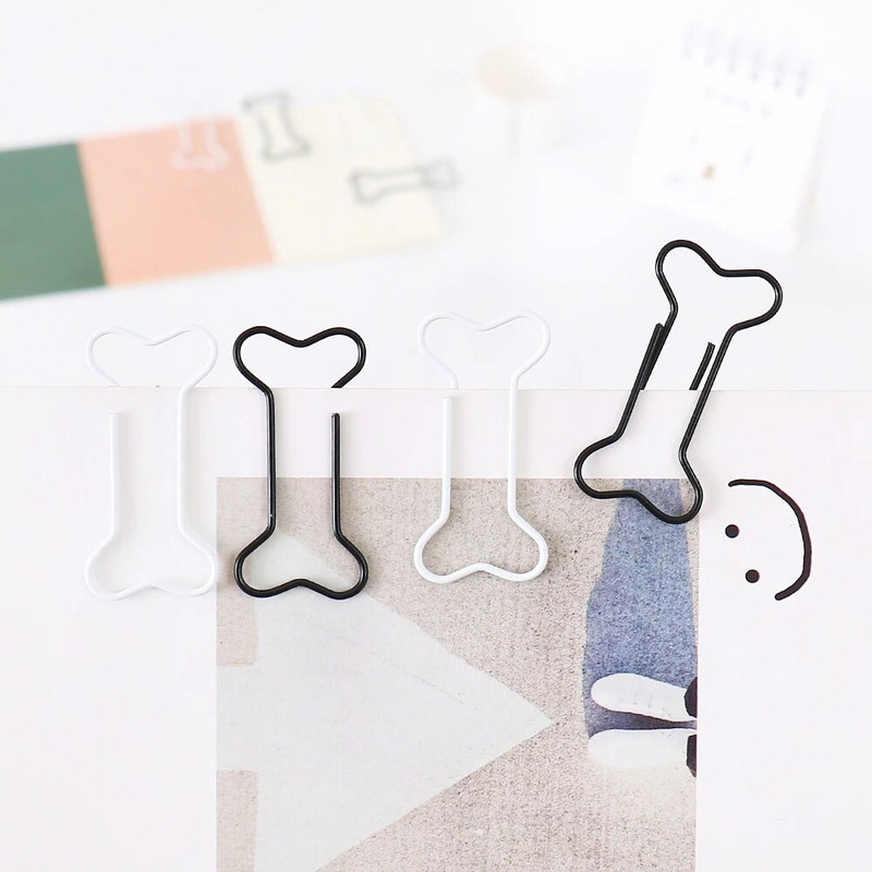 20 gab. Radošās saspraudes kauls Piezīme Forma Metāla saspraudes uz grāmatu papīra Studentiem Kancelejas piederumi Biroja skolas iesiešanas piederumi