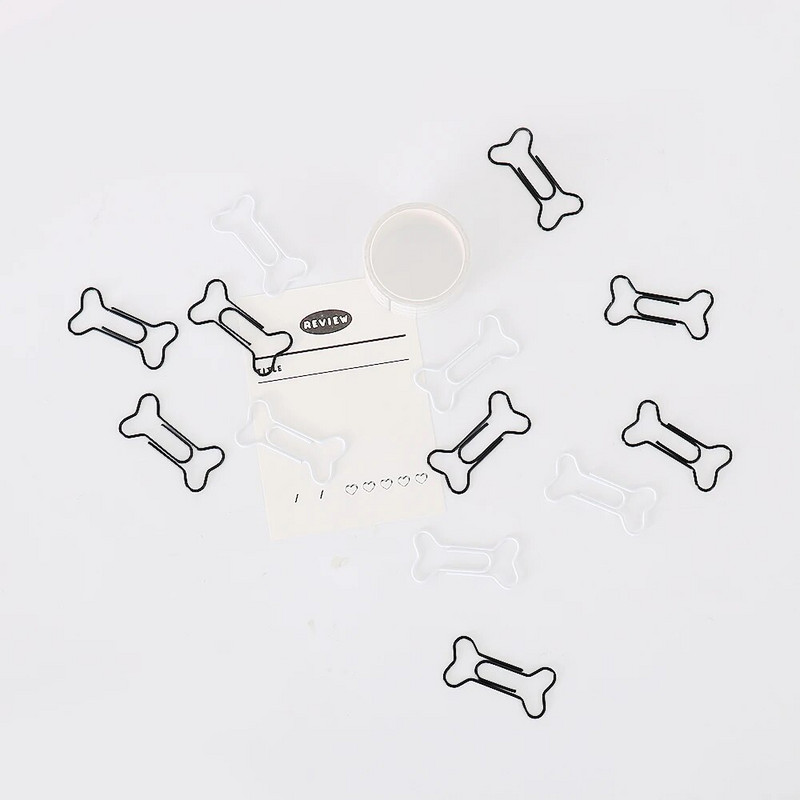 20 gab. Radošās saspraudes kauls Piezīme Forma Metāla saspraudes uz grāmatu papīra Studentiem Kancelejas piederumi Biroja skolas iesiešanas piederumi