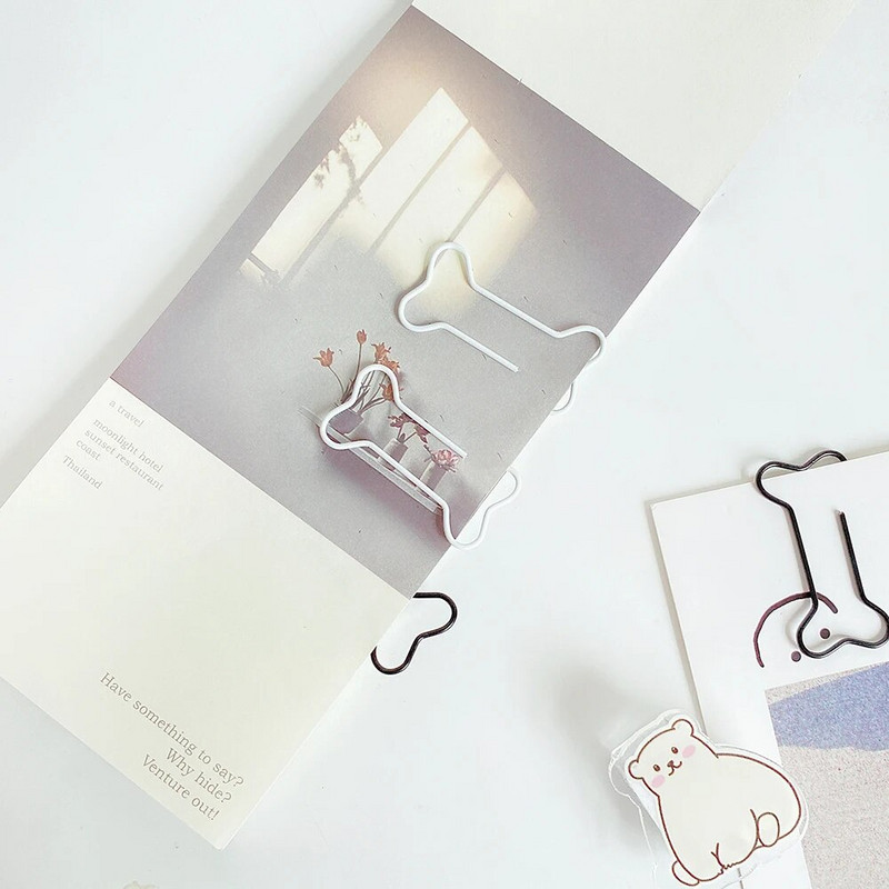 20 gab. Radošās saspraudes kauls Piezīme Forma Metāla saspraudes uz grāmatu papīra Studentiem Kancelejas piederumi Biroja skolas iesiešanas piederumi