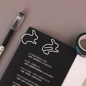 TUTU Creative 20Pcs Rabbit Bookmark Planner Paper Clip Metal Material Segnalibri for Book Stationery School Office H0272