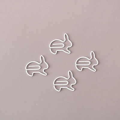 TUTU Creative 20Pcs Rabbit Bookmark Planner Paper Clip Metal Material Segnalibri for Book Stationery School Office H0272