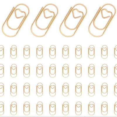 150 τμχ/τσάντα Μίνι ρετρό συνδετήρες καρδιάς Ροζ χρυσός συνδετήρας σελιδοδείκτης συνδετήρας Κλιπ Αξεσουάρ γραφείου Χαρτί αποθήκευσης Κλιπ συνονθύλευμα