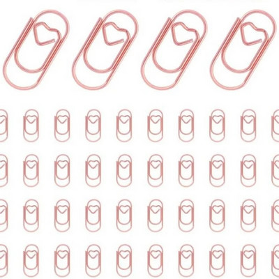 150 τμχ/τσάντα Μίνι ρετρό συνδετήρες καρδιάς Ροζ χρυσός συνδετήρας σελιδοδείκτης συνδετήρας Κλιπ Αξεσουάρ γραφείου Χαρτί αποθήκευσης Κλιπ συνονθύλευμα