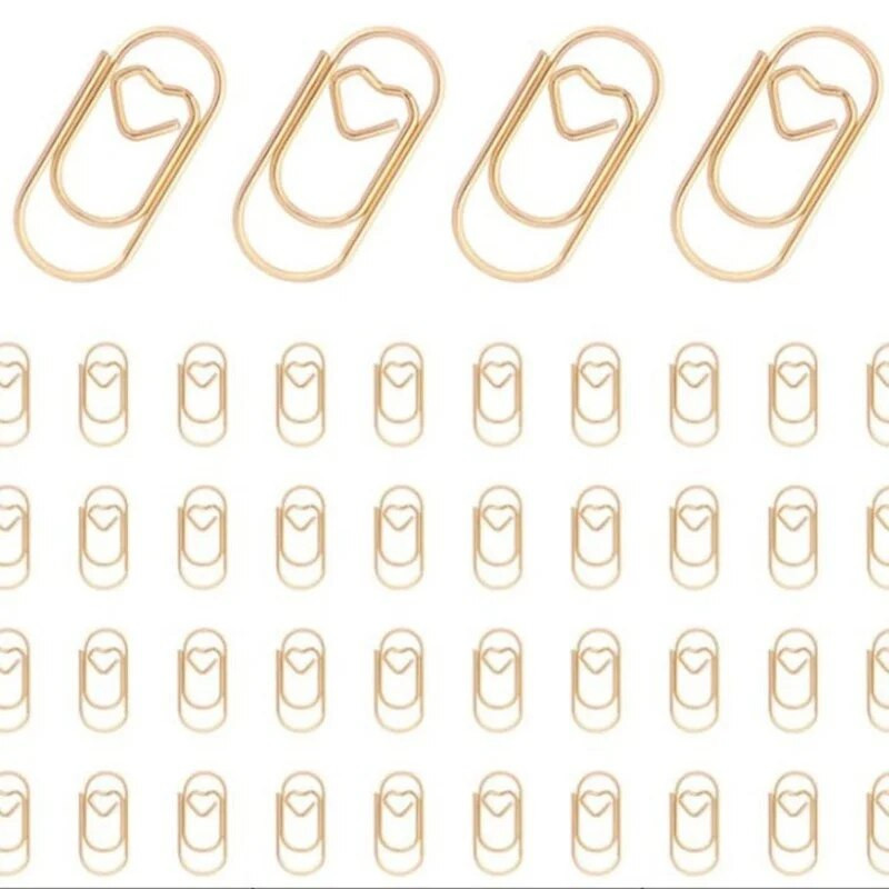 150 τμχ/τσάντα Μίνι ρετρό συνδετήρες καρδιάς Ροζ χρυσός συνδετήρας σελιδοδείκτης συνδετήρας Κλιπ Αξεσουάρ γραφείου Χαρτί αποθήκευσης Κλιπ συνονθύλευμα