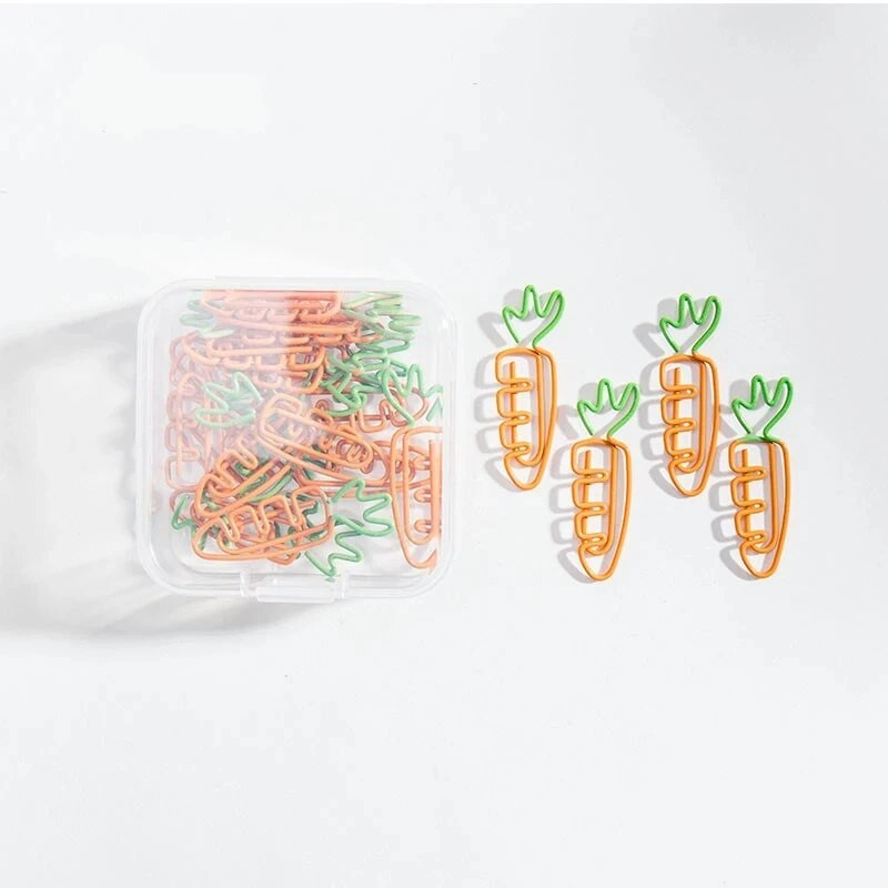 ALLTU 20 τεμ. Δημιουργικό καρότο μεταλλικό συνδετήρα σελιδοδείκτη χαρτικά μήνυμα κλιπ σημειωματάριο κλιπ διακοσμητικό σχολικό γραφείο