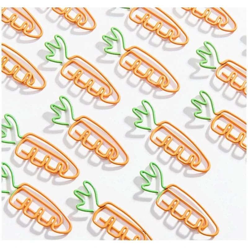 ALLTU 20 τεμ. Δημιουργικό καρότο μεταλλικό συνδετήρα σελιδοδείκτη χαρτικά μήνυμα κλιπ σημειωματάριο κλιπ διακοσμητικό σχολικό γραφείο