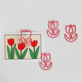 ALLTU 20vnt Gražių gėlių spalvotas segtukas studentų biuro dekoravimo testas popierius klasifikacija foto žinutė segtukas