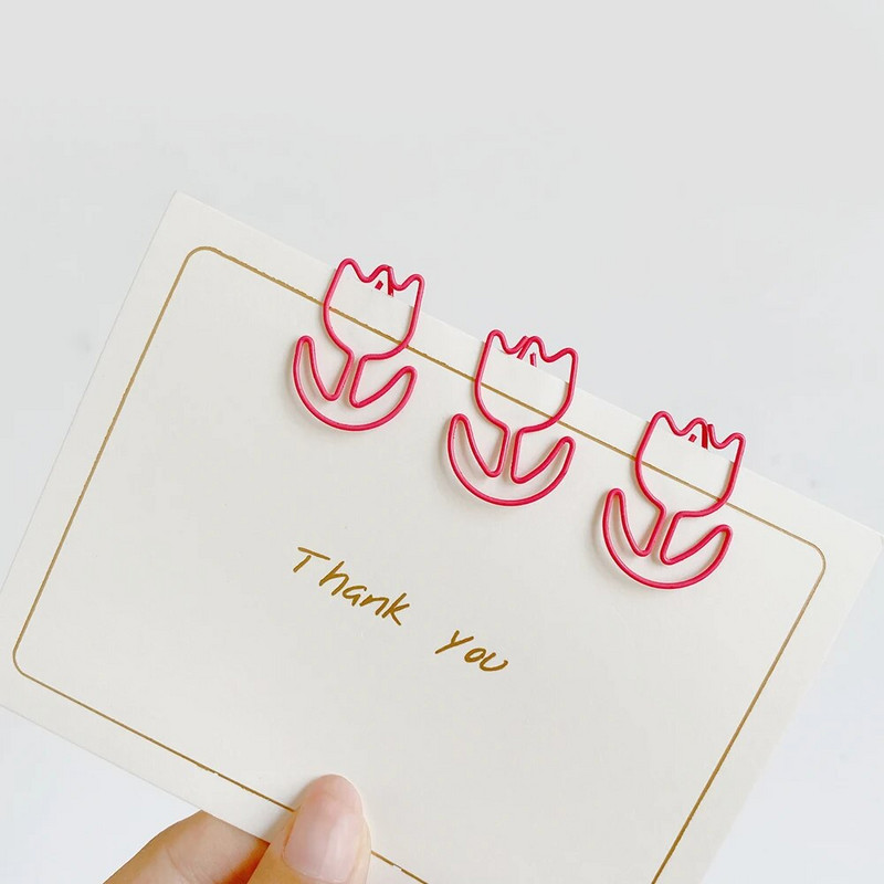 ALLTU 20vnt Gražių gėlių spalvotas segtukas studentų biuro dekoravimo testas popierius klasifikacija foto žinutė segtukas