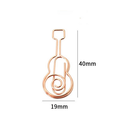 10 tk Loominguline kitarrimuusika noot Metallist kirjaklambrid Kõrvaklappide kuju Järjehoidjad Õpilased Kirjatarbed Kontor Kooliköitmistarbed