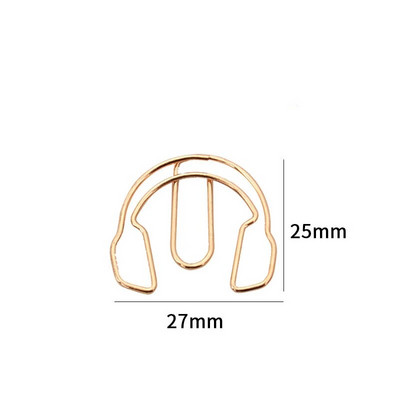 10 tk Loominguline kitarrimuusika noot Metallist kirjaklambrid Kõrvaklappide kuju Järjehoidjad Õpilased Kirjatarbed Kontor Kooliköitmistarbed