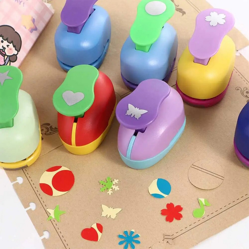 9/16/25mm Bērnu papīra reljefs Asāks aplis perforators Papīrs Reljefs perforators DIY Dekorācija Roku darbs Amatniecības papīra trimmeris