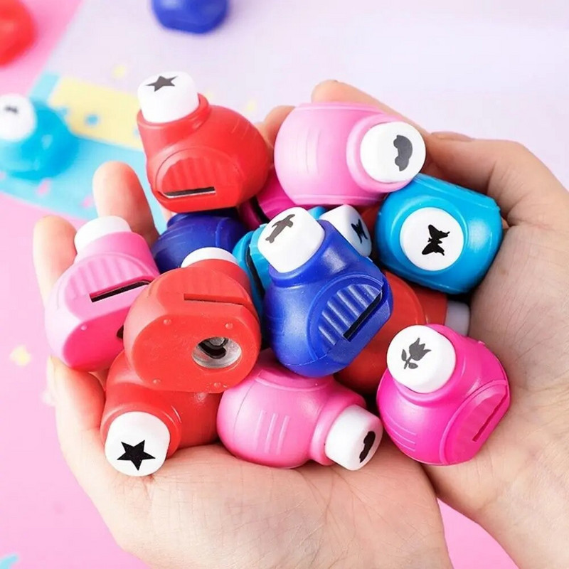 9/16/25mm Bērnu papīra reljefs Asāks aplis perforators Papīrs Reljefs perforators DIY Dekorācija Roku darbs Amatniecības papīra trimmeris