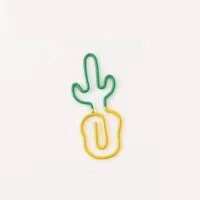 ALLTU 10tk Loominguline kaktus ananass porgand kirjaklamber Metallist järjehoidja dekoratiivne dokument memo ümbrikuklamber kingitus