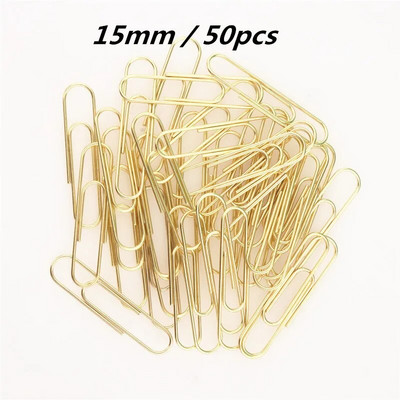 Kuldsed värvid 15/28/33/50 mm Suurus Aksessuaarid Kirjaklambrid Märkmik Memoleht Kirjaklambrid Õpilaskontoritarbed Statsionaarid