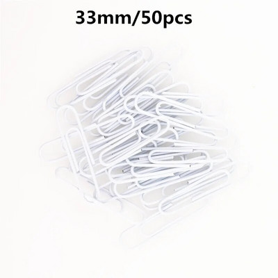 Baltas Krāsas 28/33/50mm Izmērs Piederumi Saspraudes Piezīmju bloknoti Saspraudes Studentu biroja piederumi Stacionārie piederumi