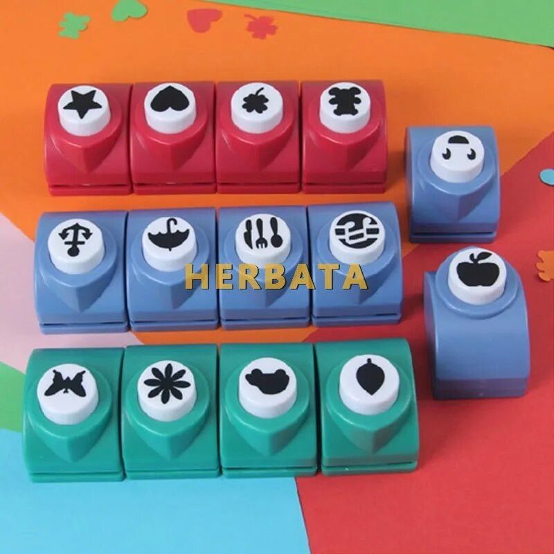 1tk/partii Mini isetegemise perforaator scrapbookingi perforaatori jaoks Käsitsi valmistatud lõigatud kaardi augustaja DIY kinkekaartide paberipunchi jaoks CL-1207