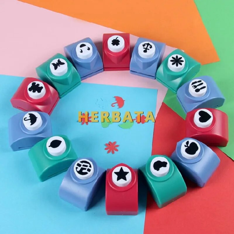 1tk/partii Mini isetegemise perforaator scrapbookingi perforaatori jaoks Käsitsi valmistatud lõigatud kaardi augustaja DIY kinkekaartide paberipunchi jaoks CL-1207