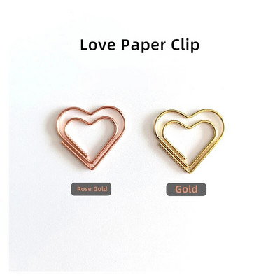 10 tk/partii loominguline kirjaklamber Roosa kuldne metallist kirjaklamber dekoratiivne järjehoidja köitja kujuga klambrid armsad kirjatarbed kontoritarbed