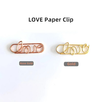 10 tk/partii loominguline kirjaklamber Roosa kuldne metallist kirjaklamber dekoratiivne järjehoidja köitja kujuga klambrid armsad kirjatarbed kontoritarbed