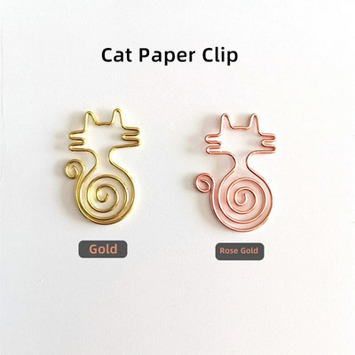 10 tk/partii loominguline kirjaklamber Roosa kuldne metallist kirjaklamber dekoratiivne järjehoidja köitja kujuga klambrid armsad kirjatarbed kontoritarbed