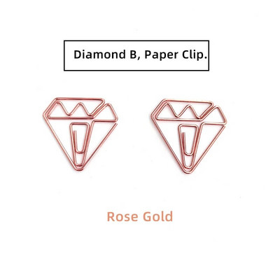 10 tk/partii loominguline kirjaklamber Roosa kuldne metallist kirjaklamber dekoratiivne järjehoidja köitja kujuga klambrid armsad kirjatarbed kontoritarbed