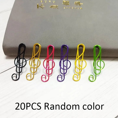 Metallist loominguline muusika noot Kujuline loominguline failiklamber Paberklambrid Järjehoidjahoidik Paberdekoratiivne klamber kontorikooli jaoks Avaleht