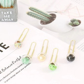 ALLTU 5tk Kristallklaaskuul järjehoidja kirjaklamber loominguline kirjaklamber käsikonto dekoratiivkarp