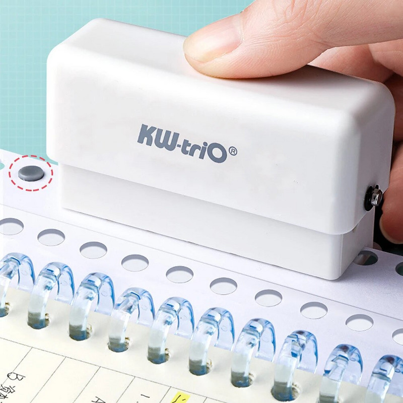 Mini 6 skylučių perforavimo mašina „pasidaryk pats“ knygų puslapių siuvimo popieriaus įrišimo perforavimo planavimo priemonė laisvų lapų popieriaus skylučių perforatorius biuro reikmenys